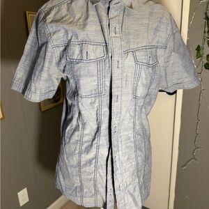 Men's Casual Gray Button Down Shirt